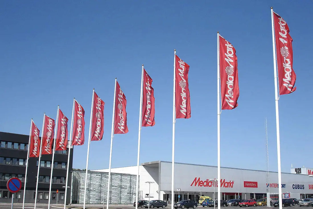Reklamflaggor för bilhallar
