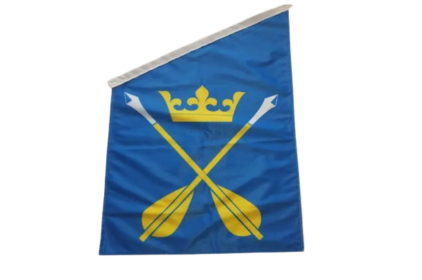 Dalaflagga fasad med vit bakgrund - hos Flaggmax