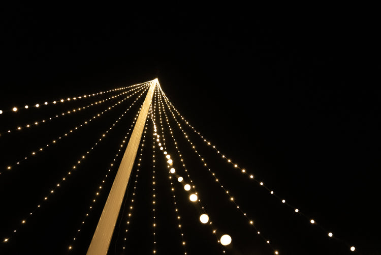 Julbelysning för flaggstång