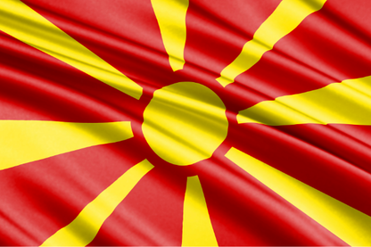Nordmakedoniens flagga Flaggfabriken Kronan