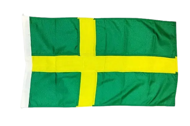 Öland landskapsflagga, grön med gult kors