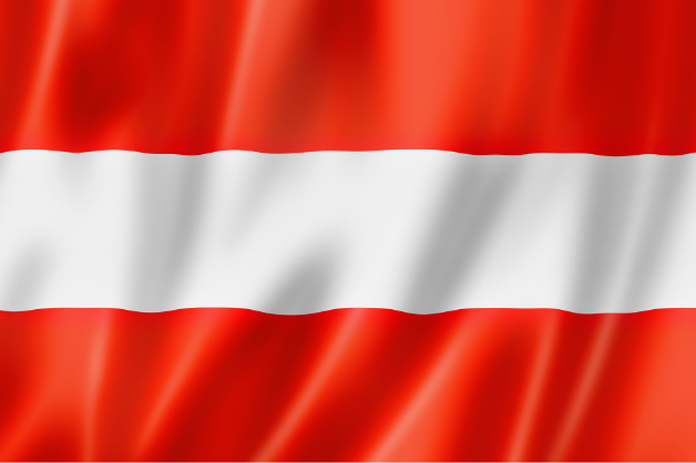 Österrikes flagga Flaggfabriken Kronan
