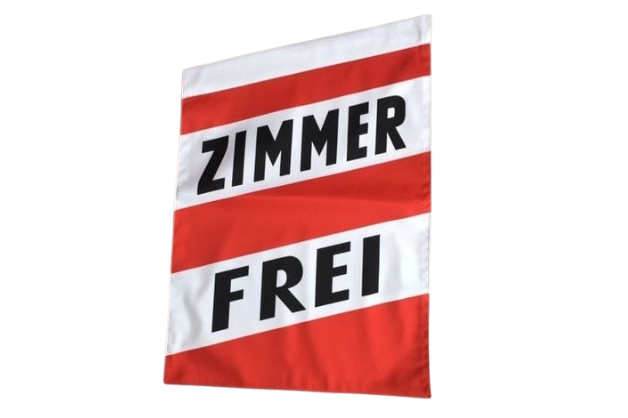 Zimmer Frei-flagga Flaggfabriken Kronan
