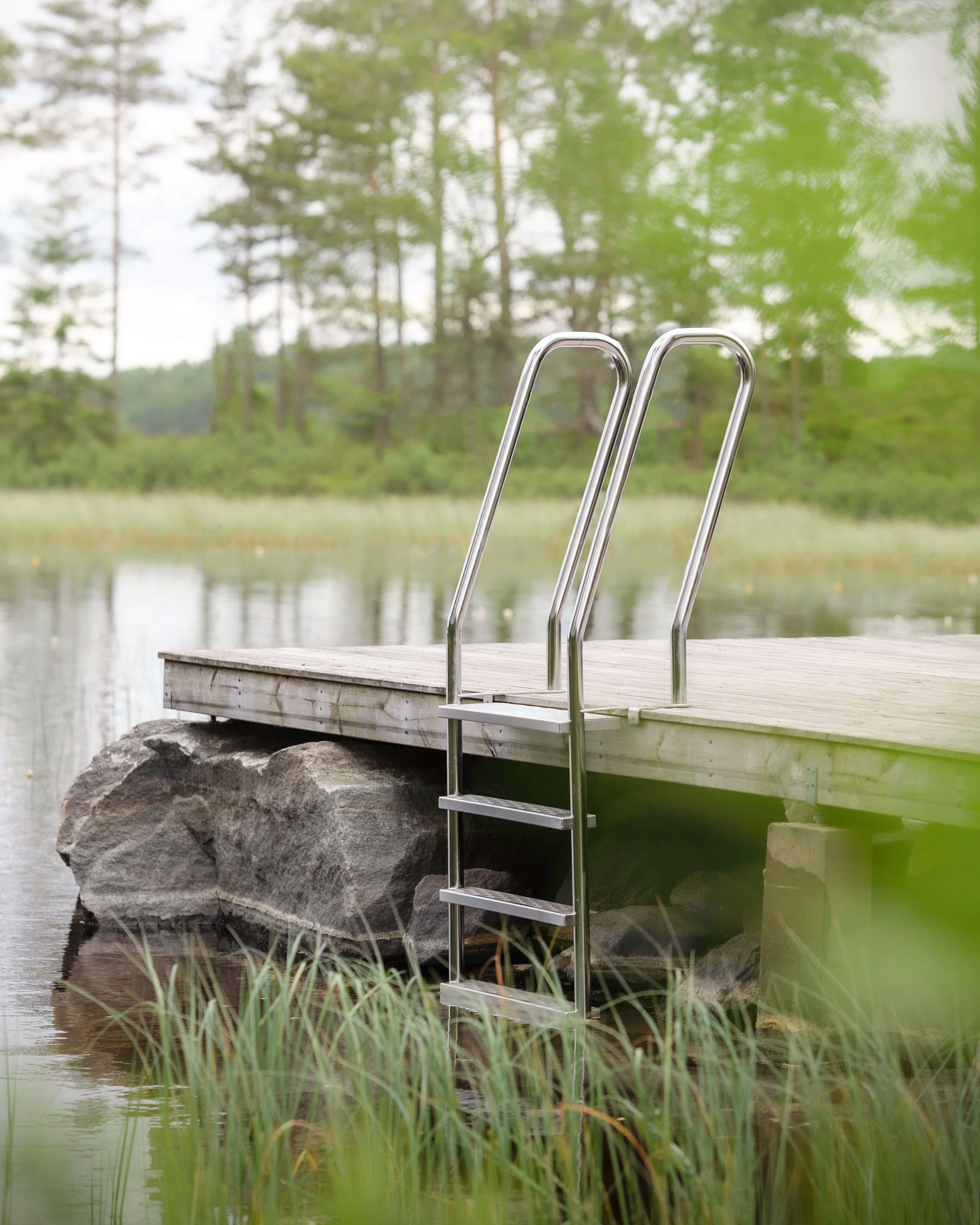 Badstege i rostfrittstål