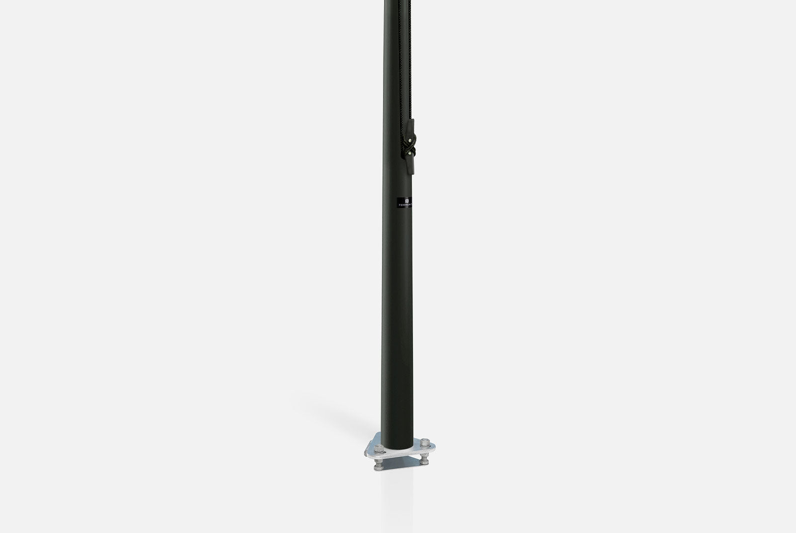 Flaggstång svart original, gjord av glasfiberkomposit