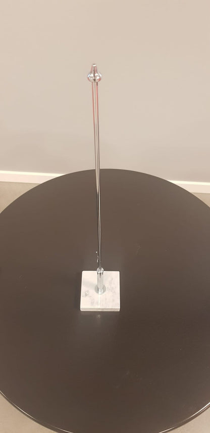 Bordsflaggstång 50 cm, vit marmorfot
